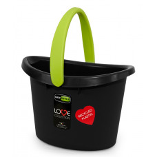 SECCHIO OVALE ANTRACITE-VERDE (6pz)